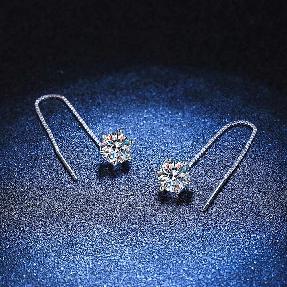 Moissanite Ear Wire Earring