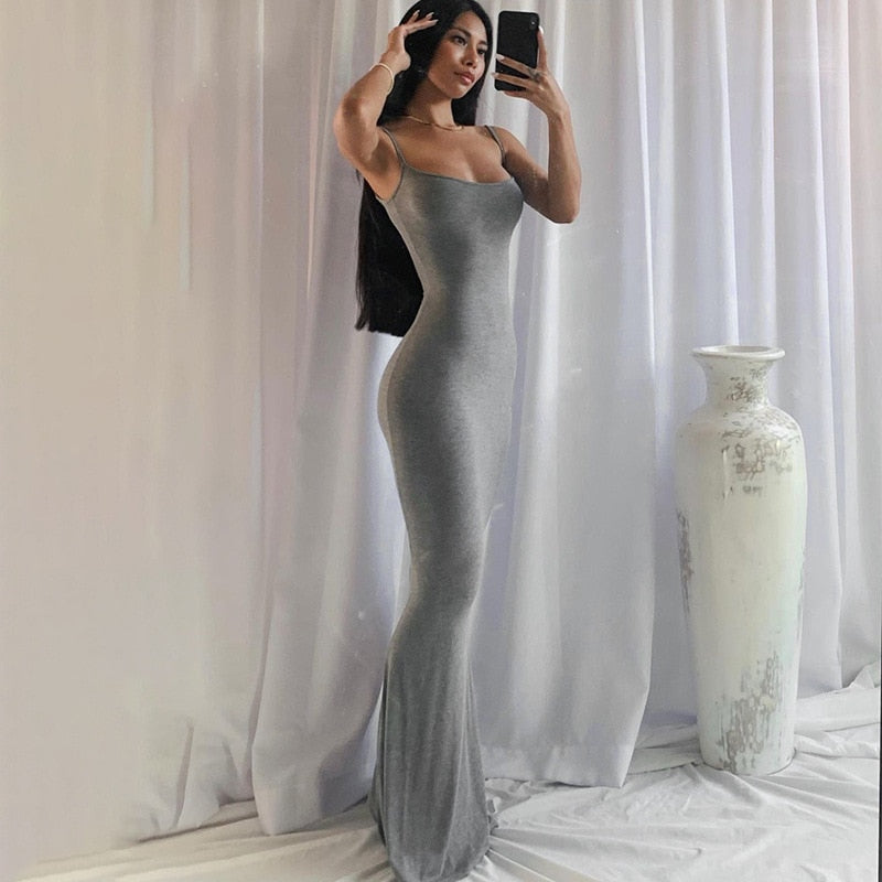 Backless Evening Maxi Dress