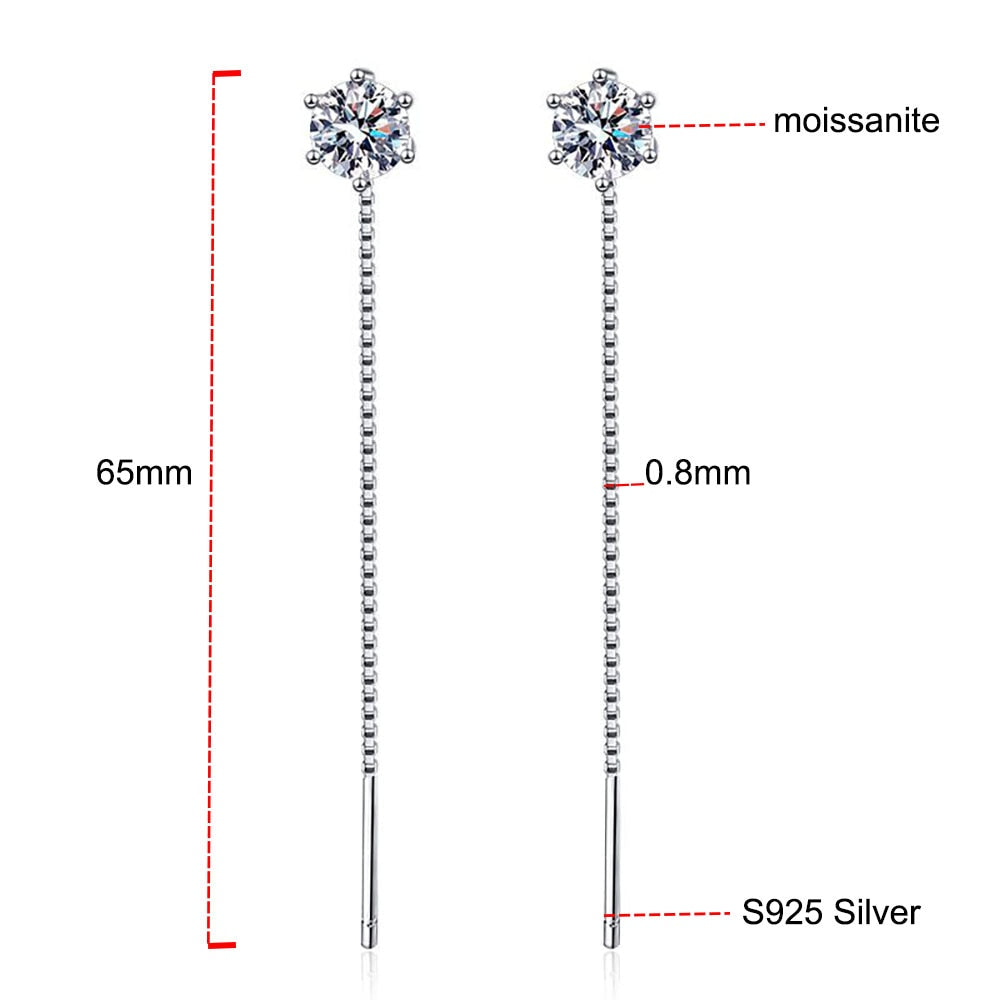 Moissanite Ear Wire Earring