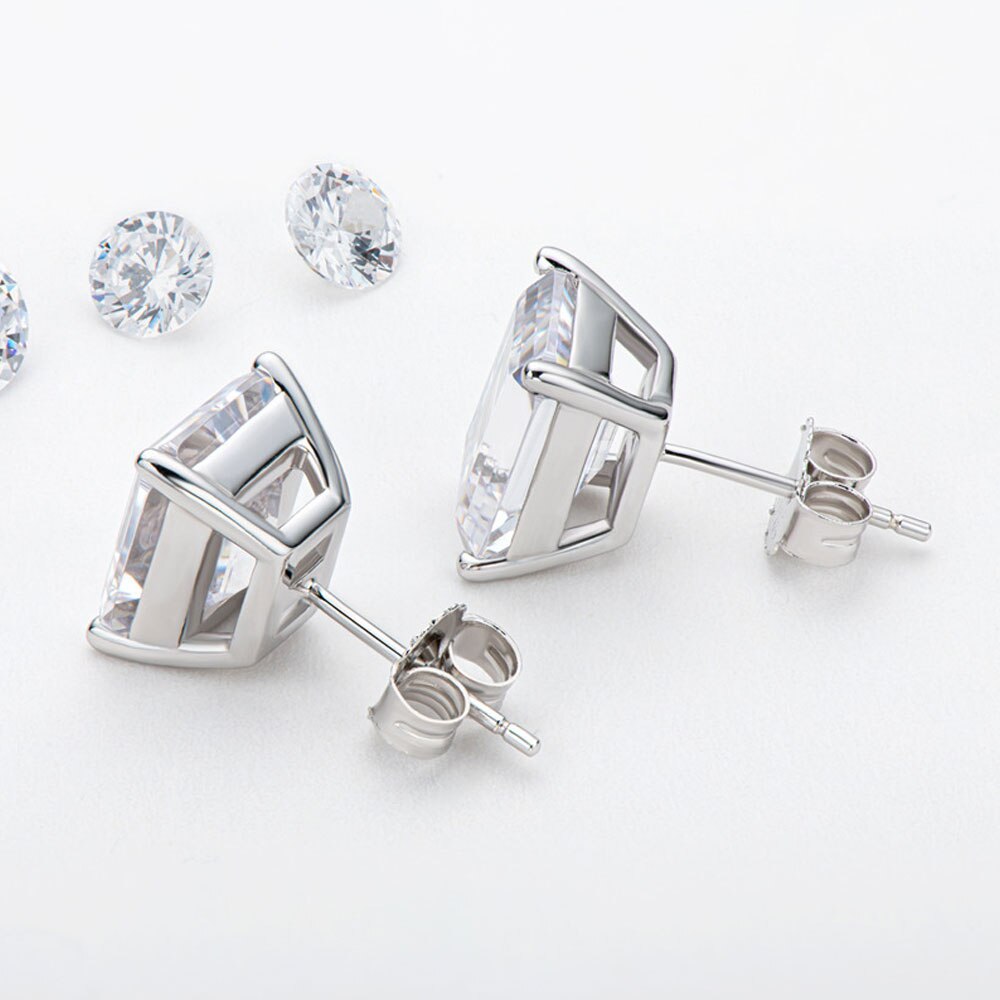 Emerald Cut Moissanite Earring