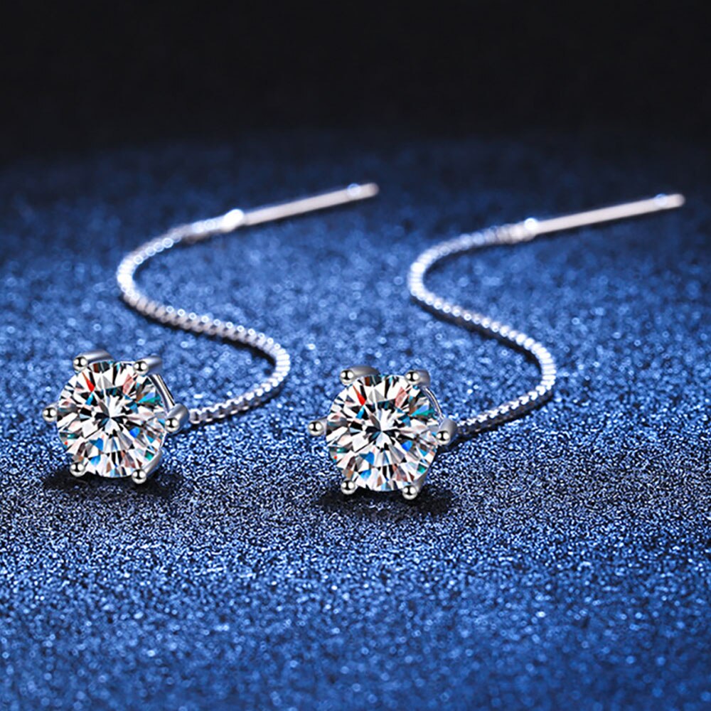 Moissanite Ear Wire Earring